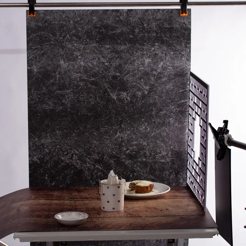 Color: Lavender, Size (mm): 150*200 - 60X90cm Double Sides PVC Background Photography Backdrop Photo Backdrops Paper Waterproof Anti-wrinkle For Food Jewelry