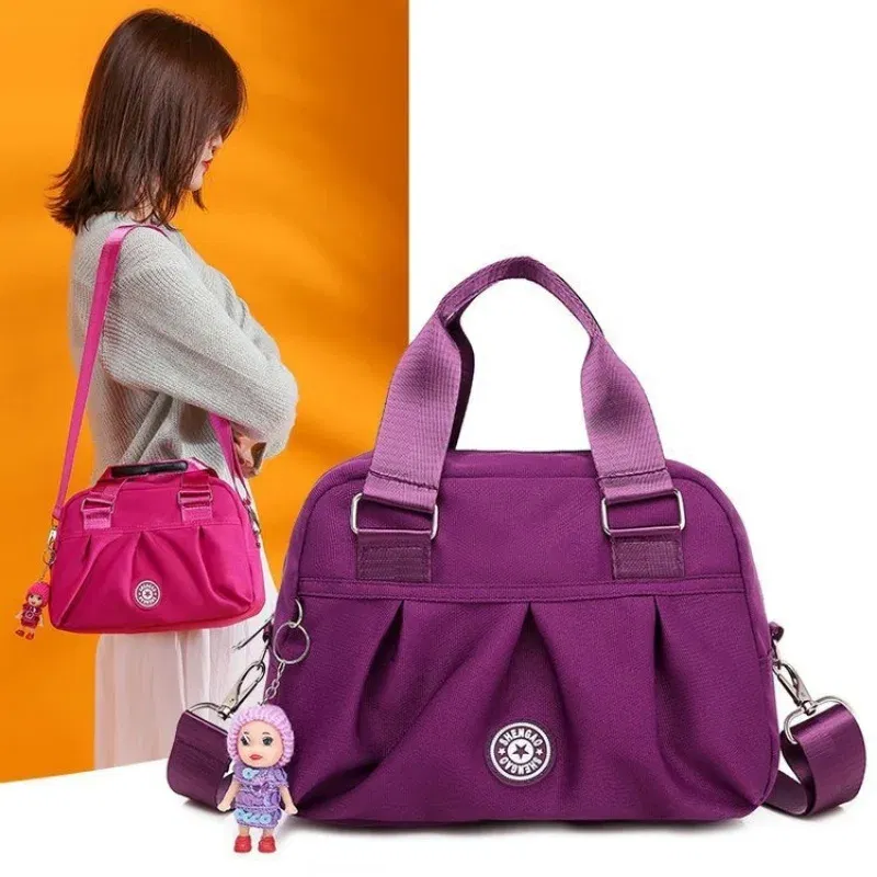 Color: Beige - New Women Bag Nylon Waterproof Messenger Bags For Lady Crossbody Shoulder Bag Casual Handbags High Quality Multifunctional