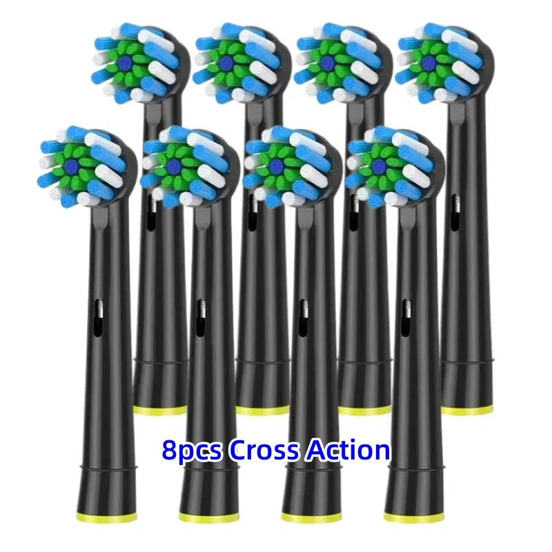 Color: Turquoise - Toothbrush Replacement Heads Refill for Oral B Electric Toothbrush Pro1000 Pro 3000 Pro5000 Pro7000 Vitality Floss Action