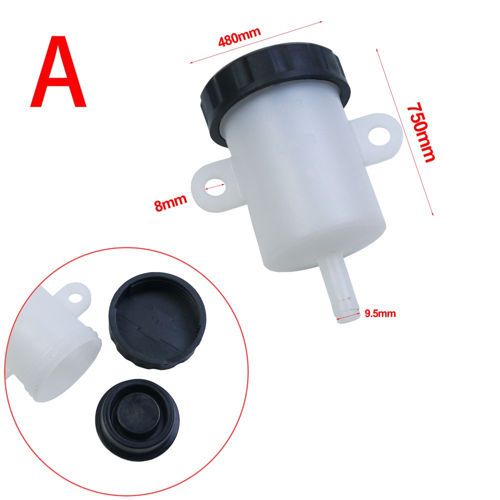 Color: Ivory - Universal Motorcycle Lever Brake Oil Tank Foot Brake Master Cylinder Oil Cup Fluid Bottle Reservoir Dirt Bike Scooter Pitbike