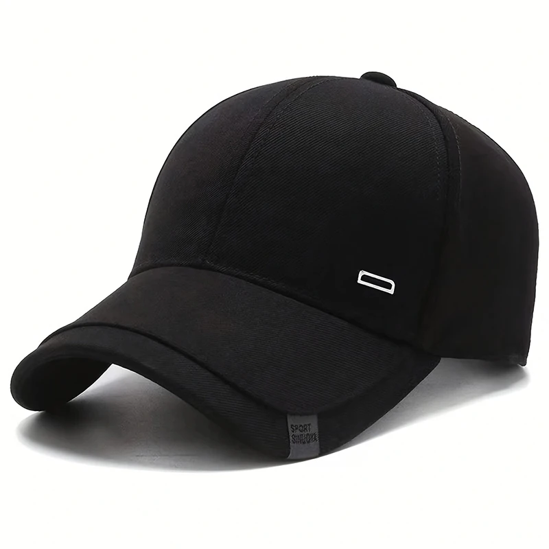 Color: Beige - Unisex Square Silver Buckle Label Baseball Caps Spring Autumn Outdoor Adjustable Casual Hats Sunscreen Hat