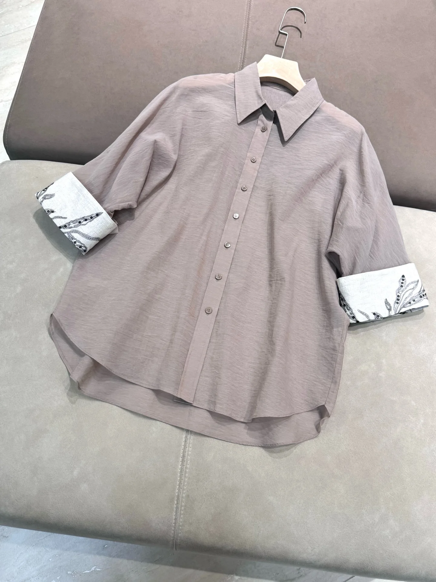Spring Summer 2025 Women's Cotton Short-sleeved Shirt Casual Light Blouse Top