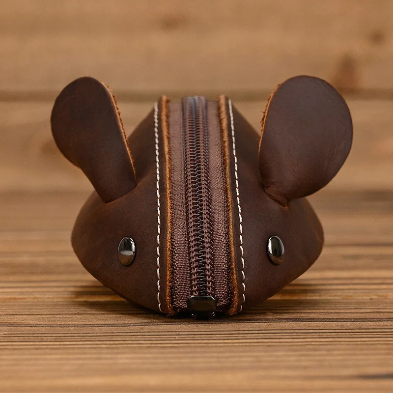 Mini Rectangle Coin Purse Travel Protection Portable Cute Mouse Organizer for Change Keys Coins Cash Bank Cards ID Cards Gifts