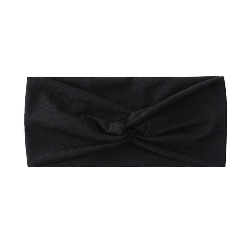 Color: Navy Blue, Ships From: CHINA - Pilates Elastic Hair Bands Yoga Headband Running Cycling Sweatband Turban Makeup Hair Hoop Makeup Headwrap Women