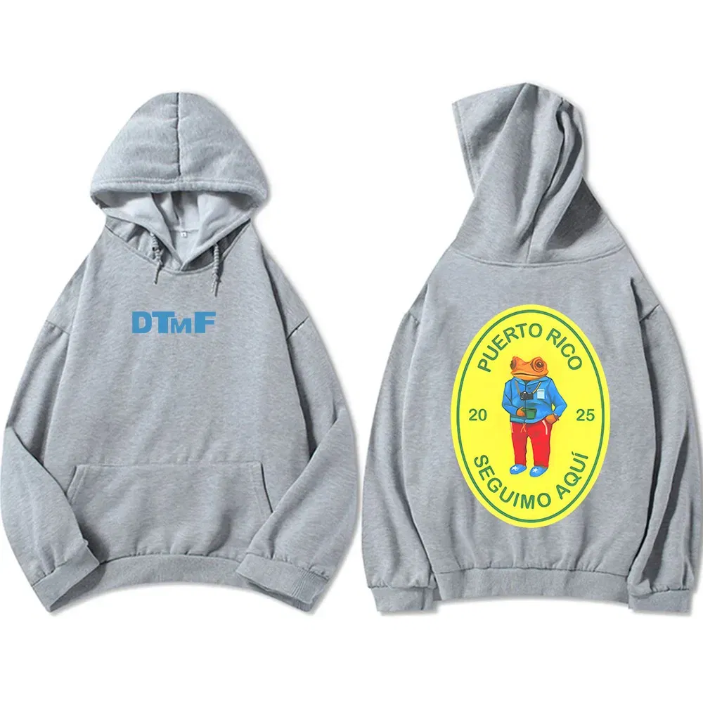 Color: army green, Size: XXXL - DTMF Deb? Tirar Más Fotos 2025 New Album Hoodies Bad Bunny Singer Printing Sweatshirts Men Women Clothing Sudaderas Hombre Male