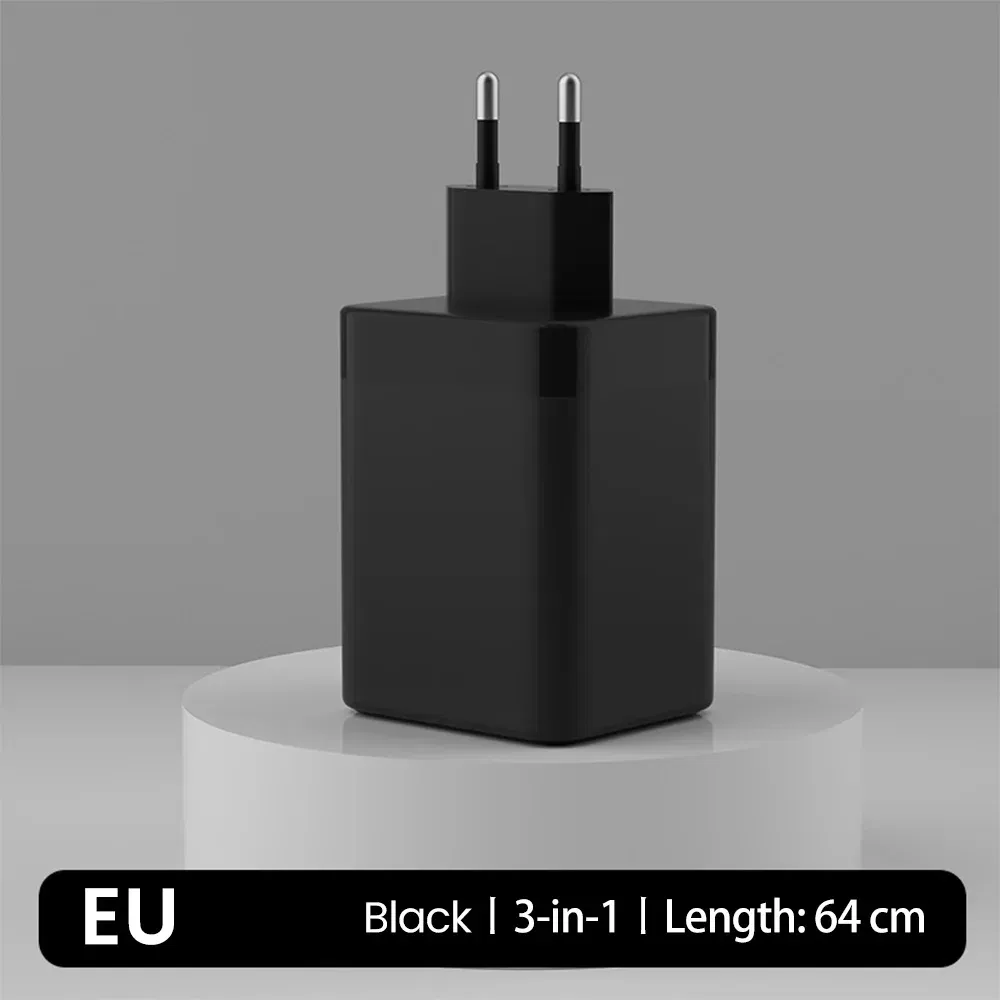 Plug Type: EU - 120W Super Fast Charge Type C USB Phone Charger With Telescopic Retractable USB C Cable For Iphone 16 15 Samsung Laptop
