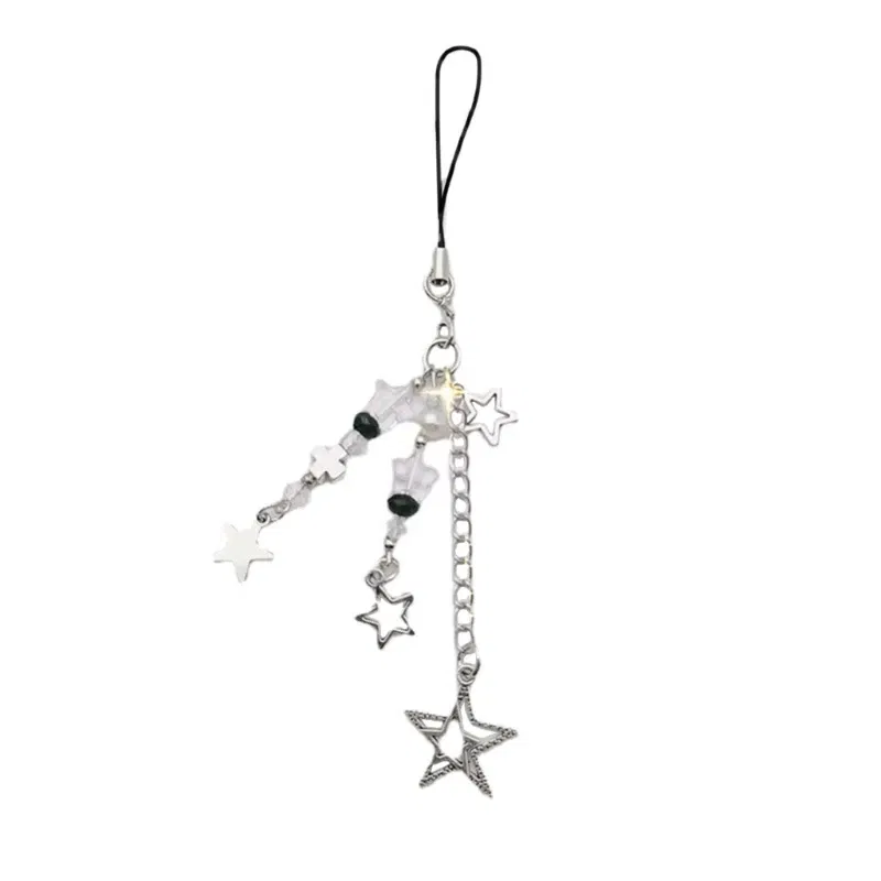 Color: 1002F - Goth Y2K Phone Charm Pendant Kawaii-Key Chain For Bag Cute Accessory Women Guitar Strap Lanyard Beaded Keychain Pendant