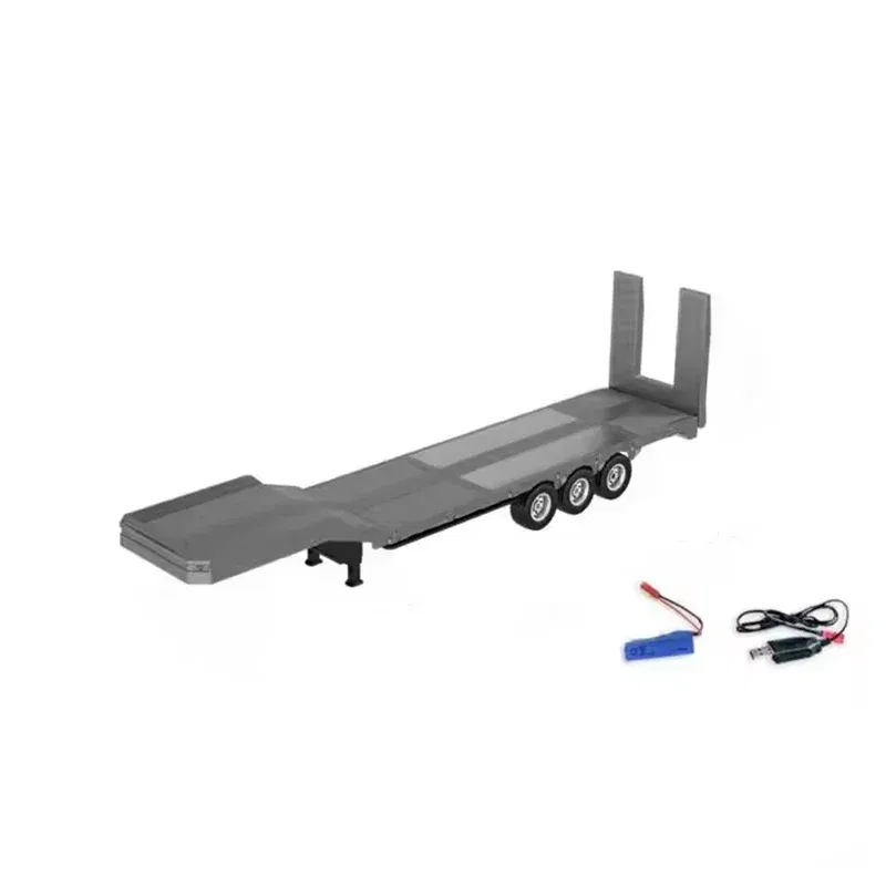 Color: Red - Huina 1501 RC Car 770S RC Alloy Tractor Truck 1/18 19CH 2.4G Engineering Trailer Truck with Light and Sound Toys for Boys Gifts