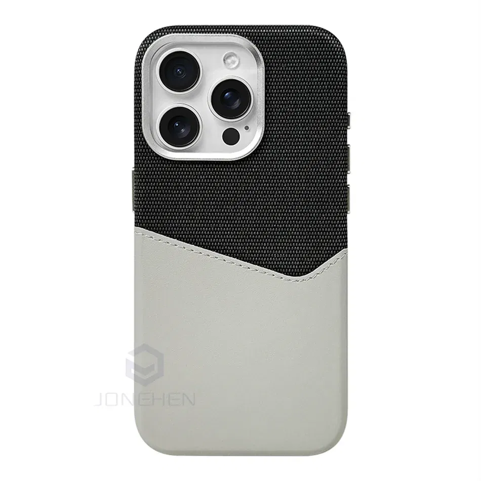Color: Brown, Material: PP - For Magsafe Card Holder Leather Case For iPhone 16 15 13 12 17 Pro Max 14 Plus Pocket Wireless Charge Alloy Lens Magnetic Cover