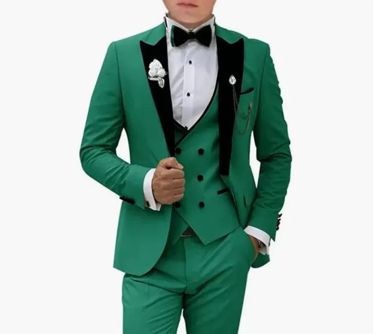 Color: Pink, Size: S - Pink Prom Suit for Men 3 Piece Jacket Vest Pants Set Peaked Lapel Blazer Outfit Costume Birthday Party