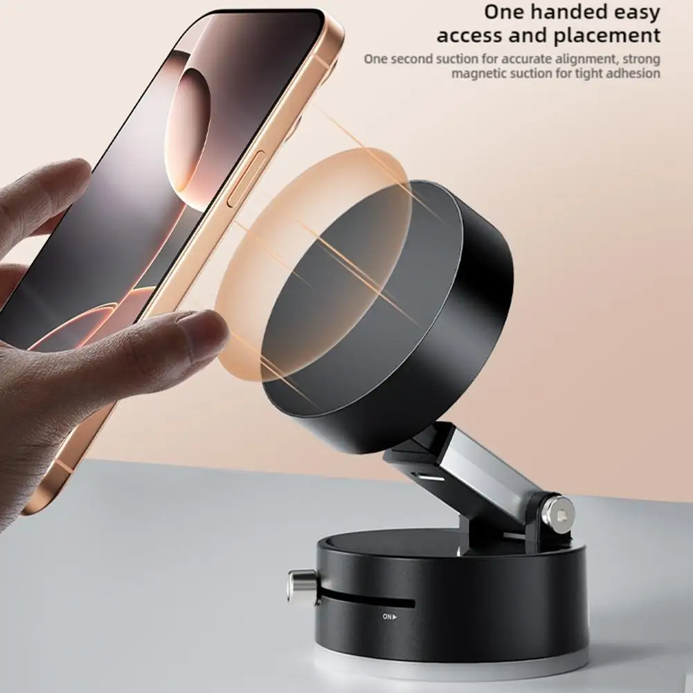 Adjustable Vacuum Suction Cup Magnetic Phone Holder Lazy Multi-functional Foldable Storage Holder Vacuum Suction Phone Holder