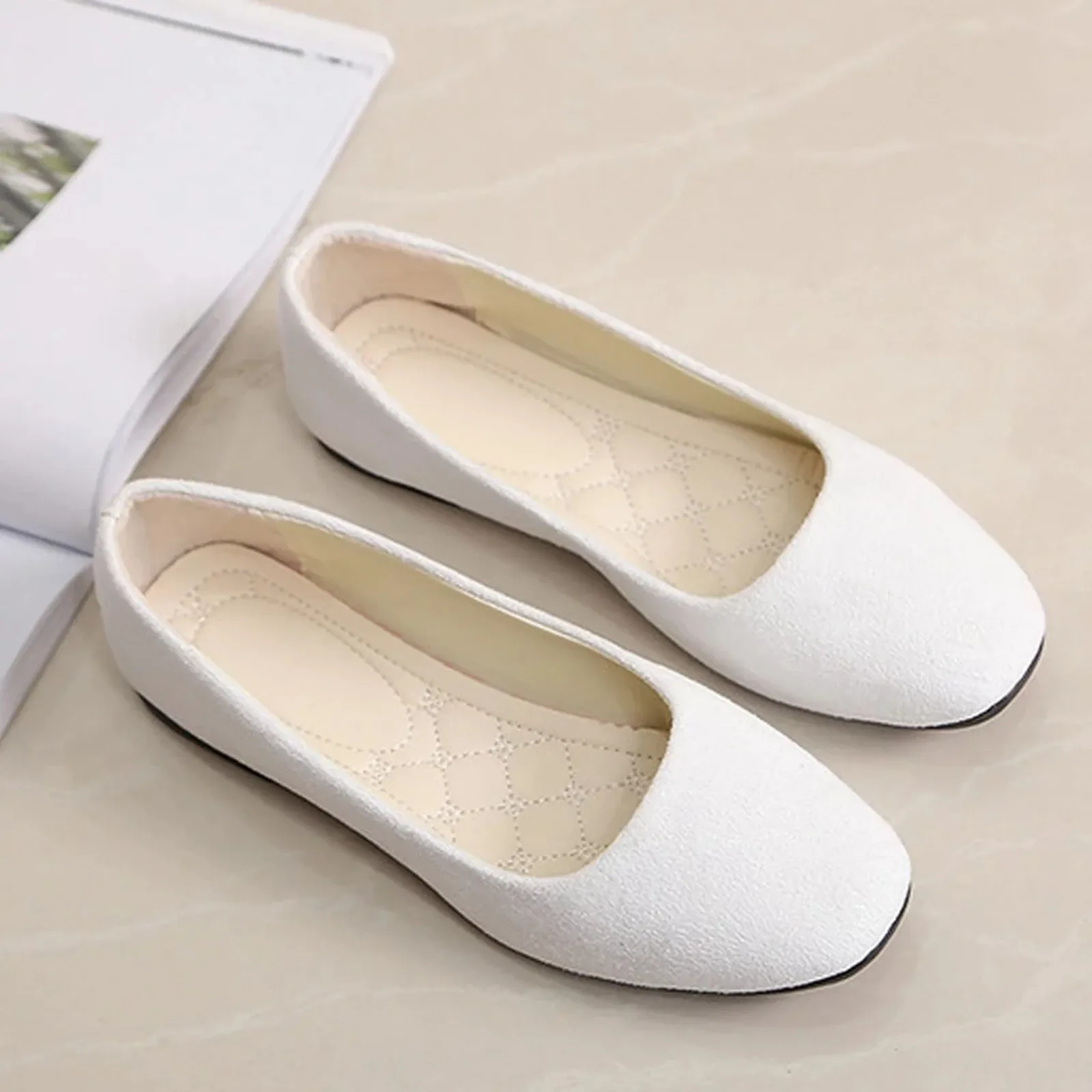 Shoe Size: 42, Color: black - Women Ladies Slip On Flat Shoes Sandals Casual Ballerina Shoes Size Women'S Solid Color Thin Sole Casual Shoes