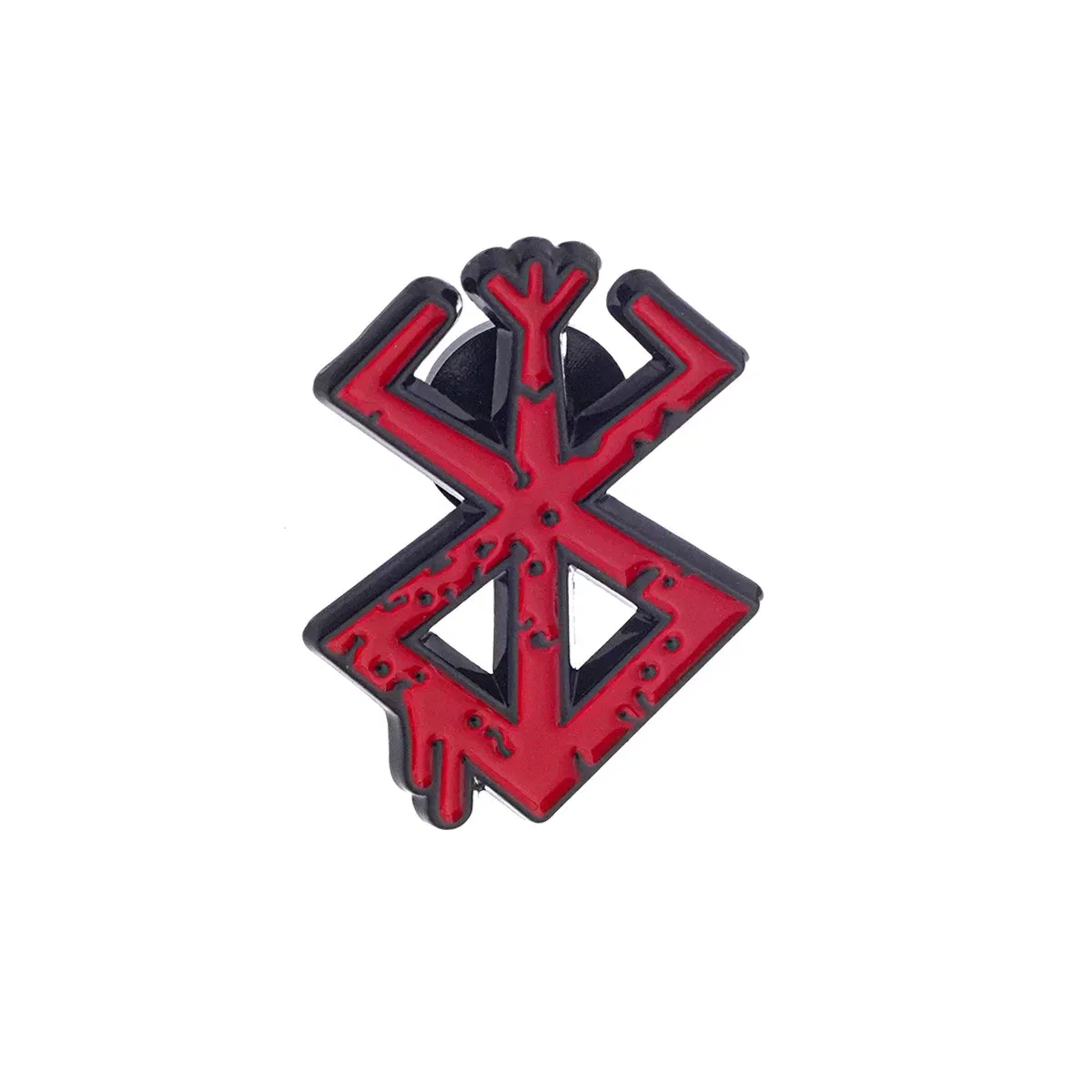 Metal color: Rhodium Plated - Berserk Beherit Anime Game Red Cartoon Alloy Brooch Clothing Personalized Matching Costume Accessories Badges Anime Pins