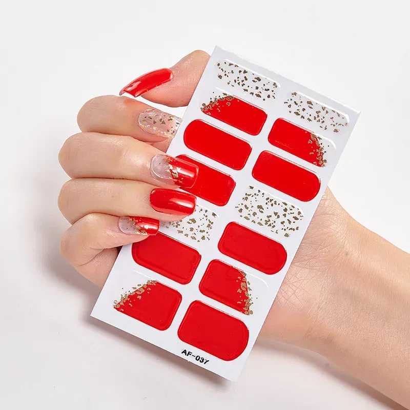 Color: Blue White - Designer Nail Decals Sticker For Nails Foil Nail Art Stickers 2020 Fashion Nail Minimalist Design Minimalist Design
