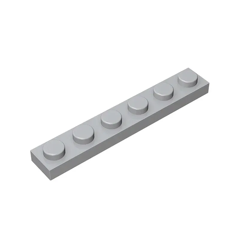 Color: Dark Khaki - Gobricks GDS-505 Plate 1 x 6 compatible with lego 3666 pieces of children's DIY building block Particles Plate DIY