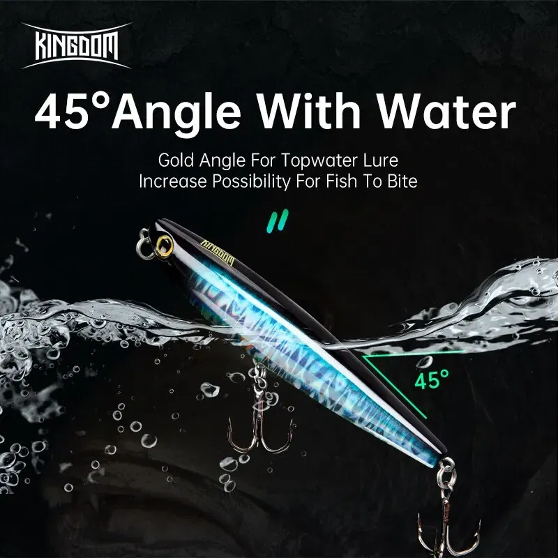 Size: 120mm, Color: Rose - Kingdom Topwater Fishing Lure Pencil Wobblers Hard Bait 60mm 5.6g/90mm 11g Artificial Lure Walking Dog Action For Pike Bass