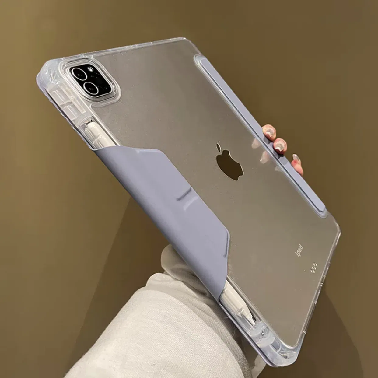 Color: PURPLE, Size: twelve - Case Magnetic for iPad Air 11 Cover iPad Air 4 5 10th 10.9 9.7 7th 8th 9th Gen 10.2 3 pro 10.5 11 With Y-Shaped Fold Clasp Funda