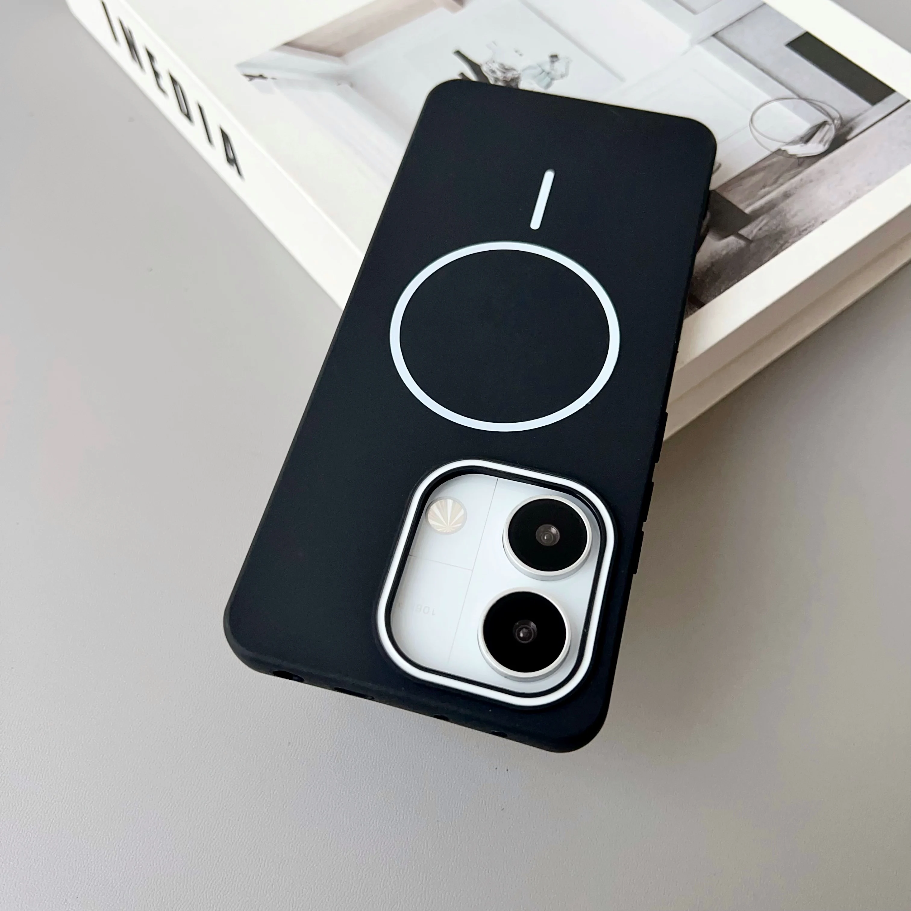 Color: Clear, Compatibility by Model: Redmi Note 14S - NEW For Redmi Note 14 13 Pro A4 A5 4G 5G skin sensitive original thin circle magnetic solid color phone protective case