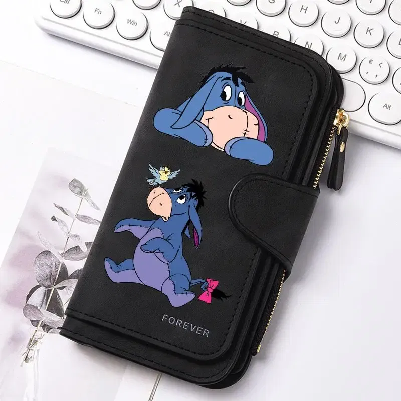 Color: Dark Grey - ? Winnie the Pooh Women Wallets Card Wallet Coin Wallet Womens Bags for Girls Purse ID Wallets Female Coin Purse Girls Gift