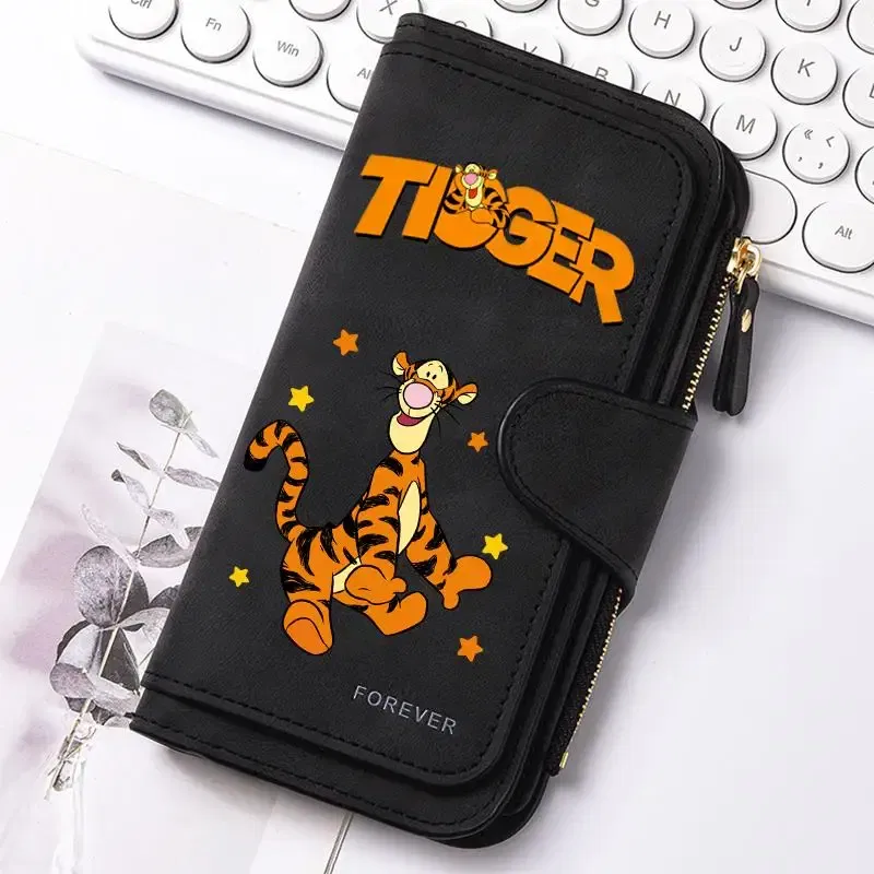 Color: Dark Grey - ? Winnie the Pooh Women Wallets Card Wallet Coin Wallet Womens Bags for Girls Purse ID Wallets Female Coin Purse Girls Gift