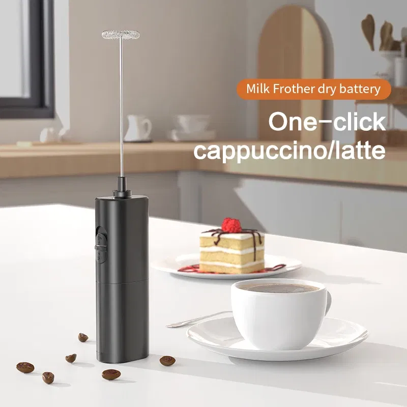 Color: Pink - Electric Milk Frother Portable Mini Handheld Fast Foamer Coffee Cappuccino Whisk Mixer Food Blender