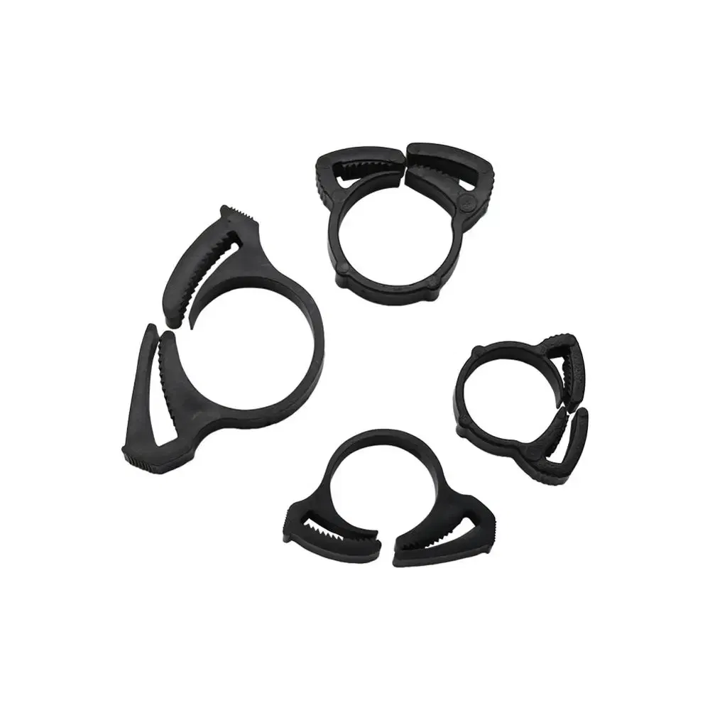 Size: 4 inches - 5 Pcs DN16 DN17 DN20 DN25 Pipe Tightening Clamps Plumbing Irrigation Tube Hose Fastening Buckles Home Improvement Fixed Clips
