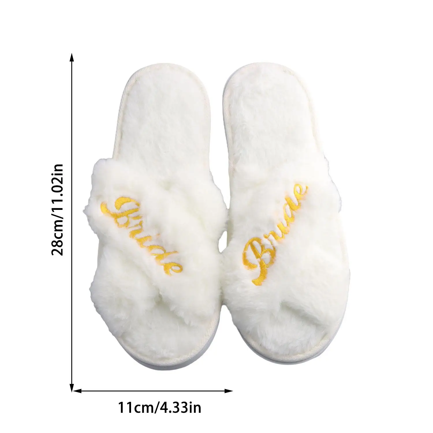 Color: Grape, Shoe Size: One Size - Personalized Wedding Name Slipper Bridal Party Fluffy Slippers Warm Soft Ladies Home Shoes Bridesmaids Gifts