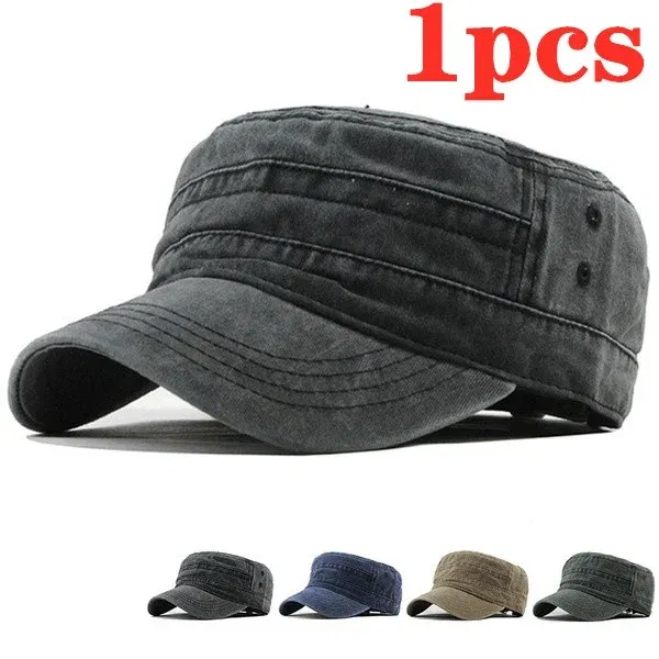 Color: Blue - Delysia King Classic men's flat hat casual cap summer sun hat