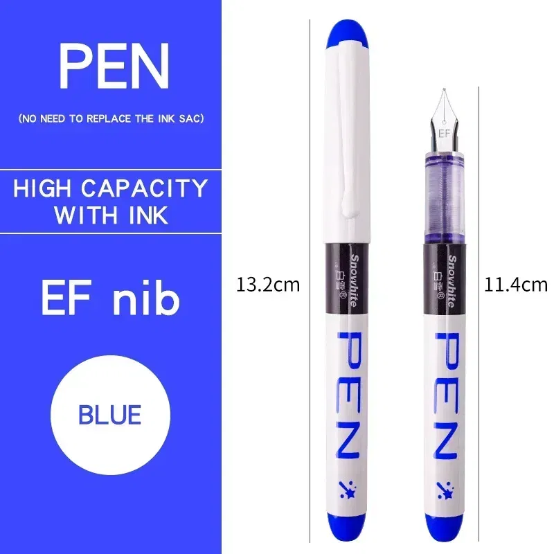 Color: black - 0.5mm F /0.38mm EF Extra Fine Nib Disposable Classic Fountain Pens For Writing For Student Office Painting & Creative Projects