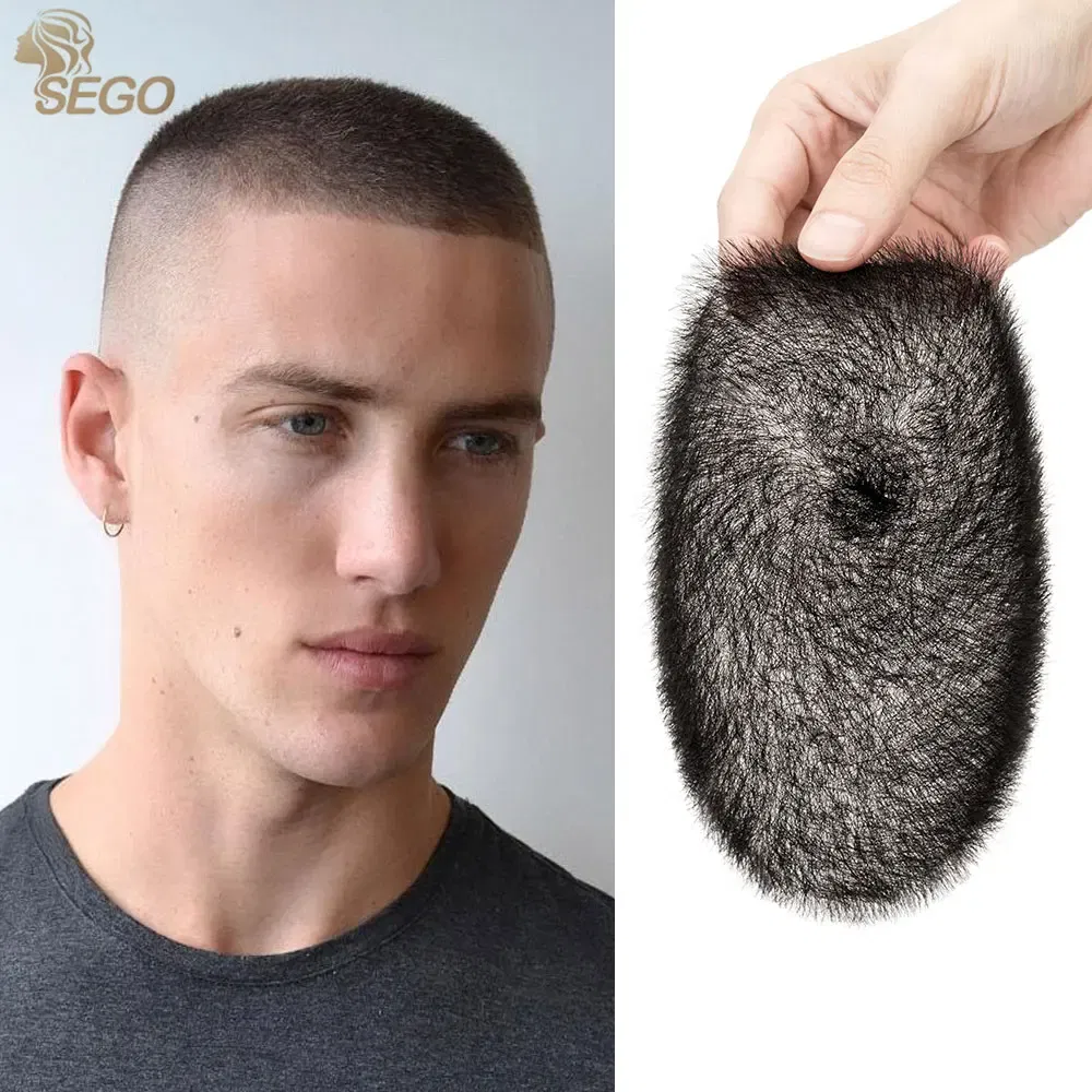 Toupee Color: 20R#, Toupee Design: free, Toupee Density: 130%, Ships From: CHINA - 13x18/15x20cm 100% Human Hair Buzz Cut Toupee for Men Ultra Thin PU Black Topper Transparent Biological Scalp Prosthesis Toupee