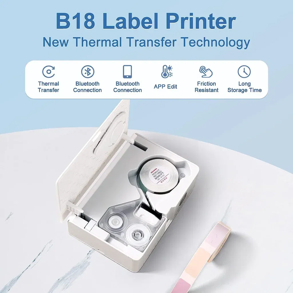 color: black - NIIMBOT B18 Printer label,Tapes for Thermal Transfer Label Printer/Color label , for a long time without fading,14x30mm series.