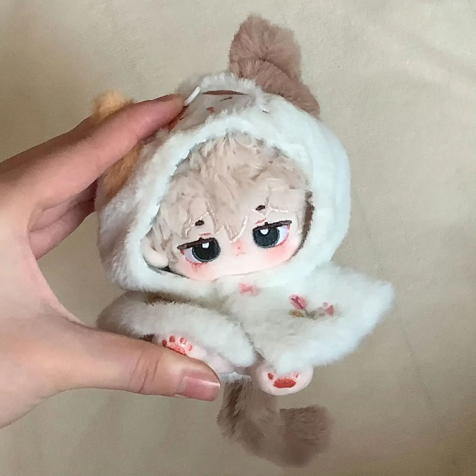 Color: Clear, Size: S - 10cm doll clothes animal doll clothes small animal cloak line puppy cotton doll with cute clothing kpop hat cloak