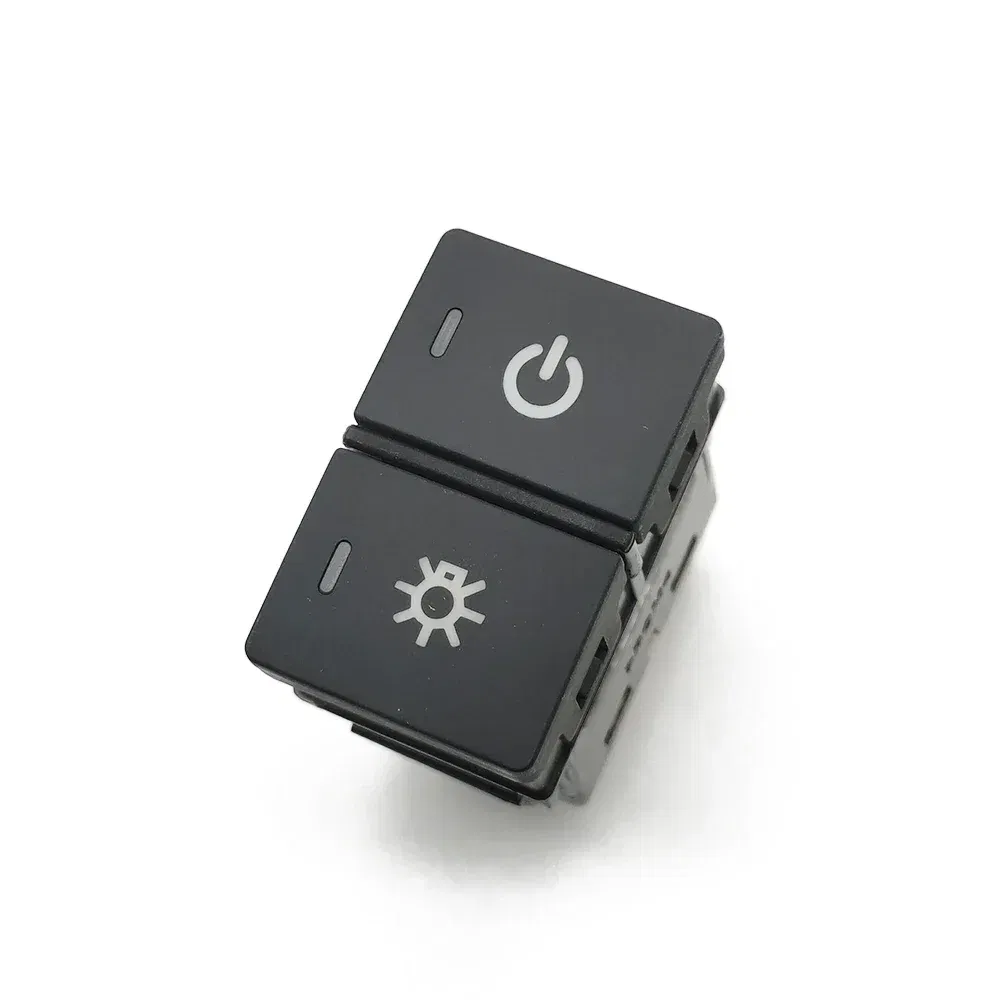 Color: green - LED Light Car Dual Switch Front Fog Light Steering Wheel Heating Button With Wire For Honda CRV URV AVANCIER CITY Accessories