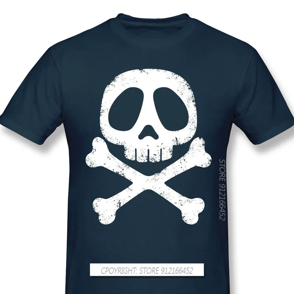 Color: Navy Blue, Size: XL - Cool Black TShirt Space Pirate Captain Harlock Arcadia Kei Yuki Anime Homme T-Shirts Tee Pure Cotton Oversize Short Sleeve