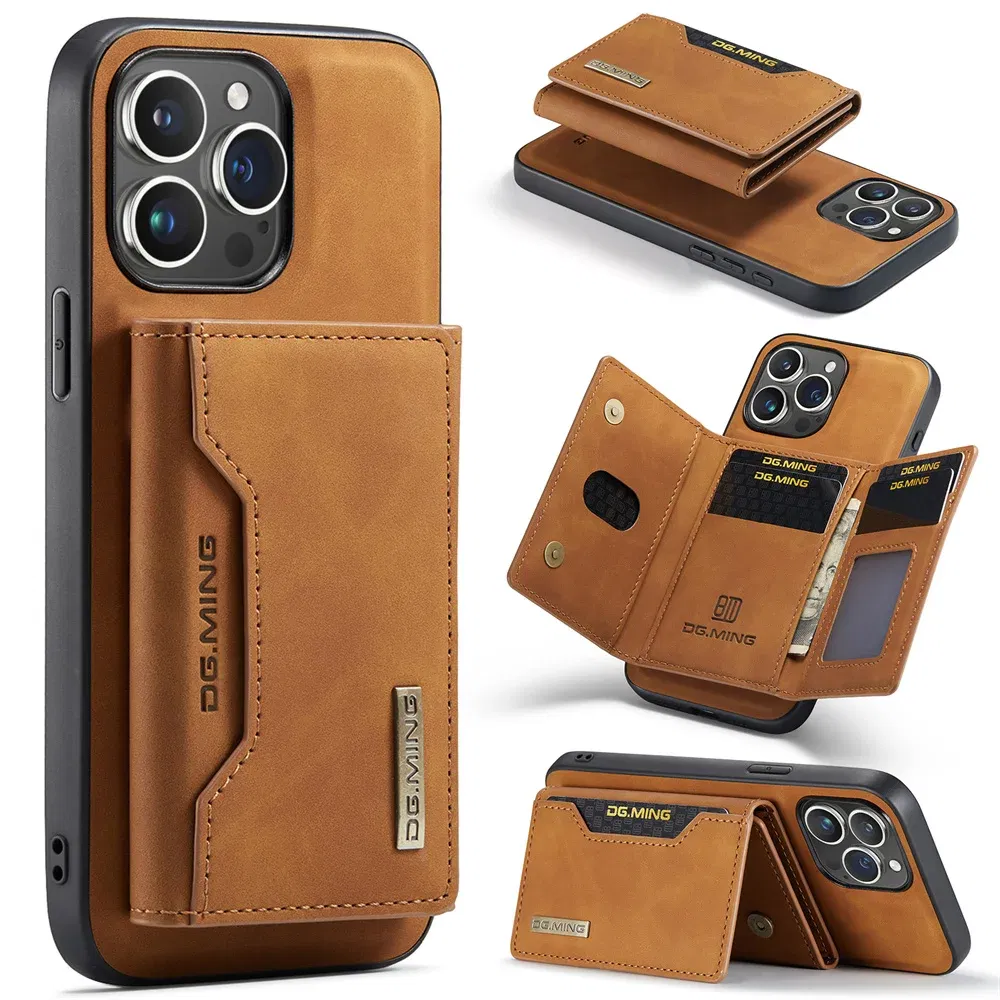 Color: Beige, Material: CANVAS - 2 In 1 Case For iPhone 16 15 14 13 12 11 Pro Max Plus XS Max XR 8 Plus SE 2022 Wallet Magnetic Leather Card Holder Pocket Cover