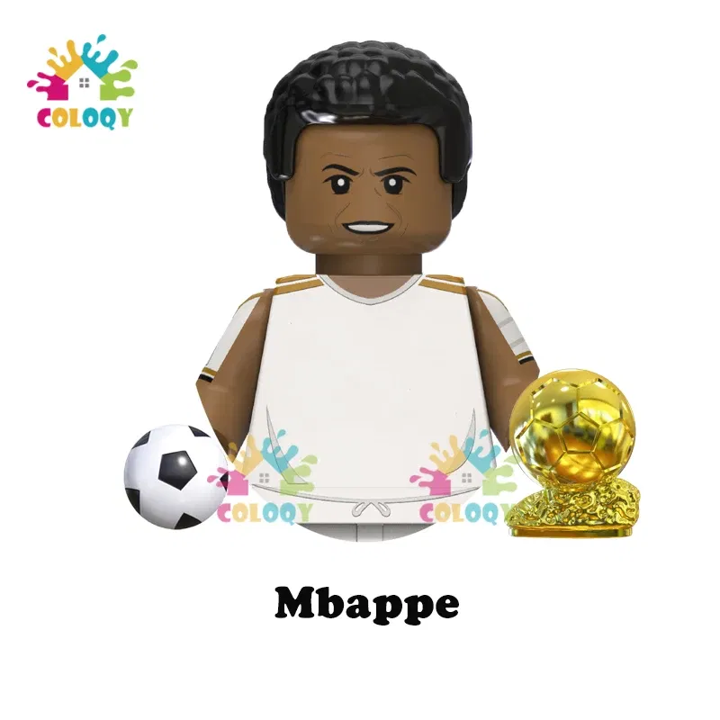 Color: Medium Azure, Ships From: CHINA - Kids Toys World Famous Football Stars Building Blocks Sport Player Mini Action Figures Golden Cup Toys For Boys Christmas Gifts