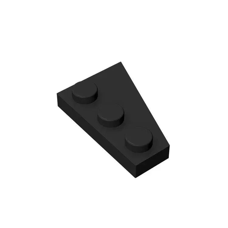 Color: Gold - Gobricks GDS-546 Wedge, Plate 3 x 2 Left  compatible with lego 43723 pieces of children's DIY Assemble Building Blocks
