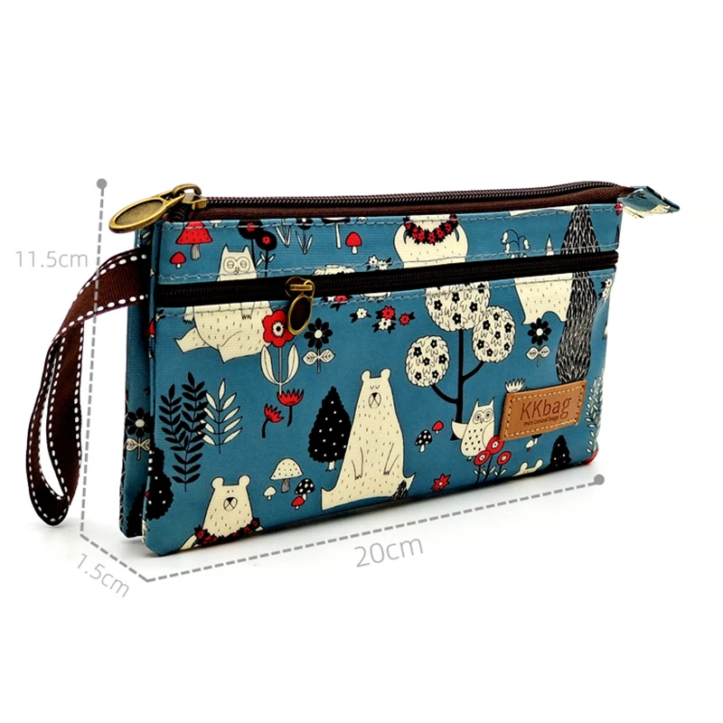 Color: Brown - Polyester Waterproof Women's Coin Bag Ladies Organizer Wallet Female Phone Purse Money Pouch Clutch Handbag Carteira for Girls