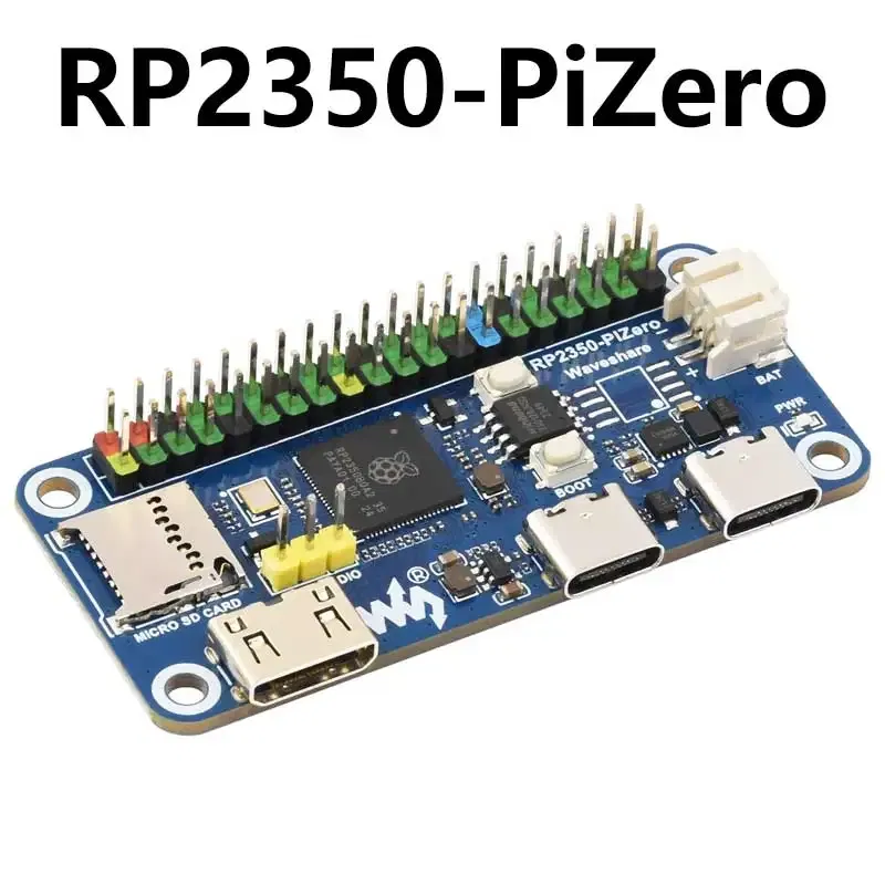 Color: Red - Waveshare RP2350-PiZero RP2040-PiZero Raspberry Pi Pico 2 RP2350B RP2350-PiZero Development Board PSRAM DVI For HDMI