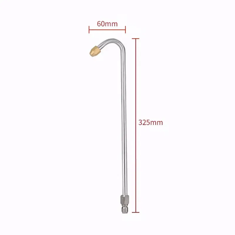 Color: light green - 25?°/90?°/U High Pressure Washer Extension Wand With 1/4 Quick Connector Lance Spear With CurvedHead Rod Cleaning Tool for car