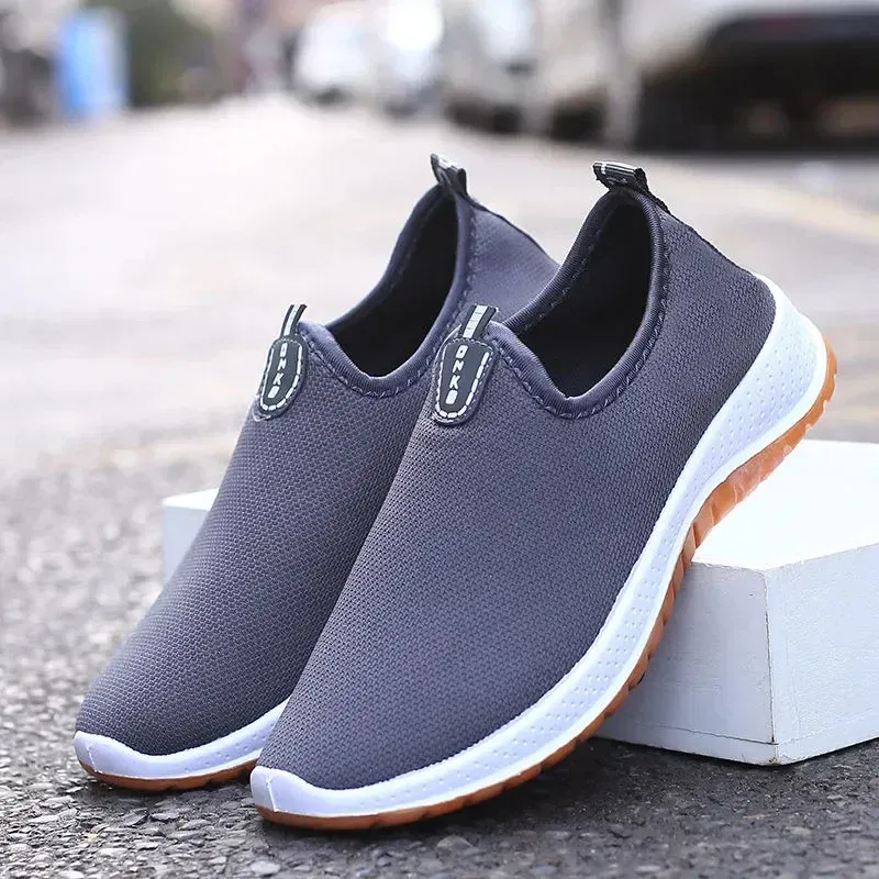 Color: Beige, Shoe Size: 42 - 2022 Leisure Sports Cloth Shoes Men's Mesh Breathable Soft Sole Running Shoes