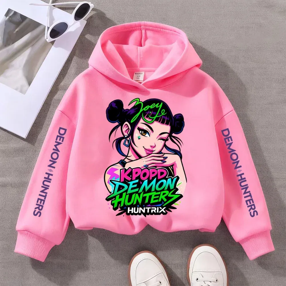 Color: Brown, Kid Size: 140 - Kpop Witch Hunt Children's clothing, including men's and women's spring and autumn hoodies and fashionable sweatshirts
