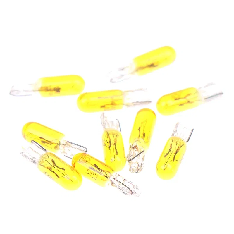 Emitting Color: Pink - 10Pcs T5 SMD LED Car Light Automobiles Light-emitting Diode Instrument Gauge Dashboard Light Bulbs Auto Interior Indicator Lamp