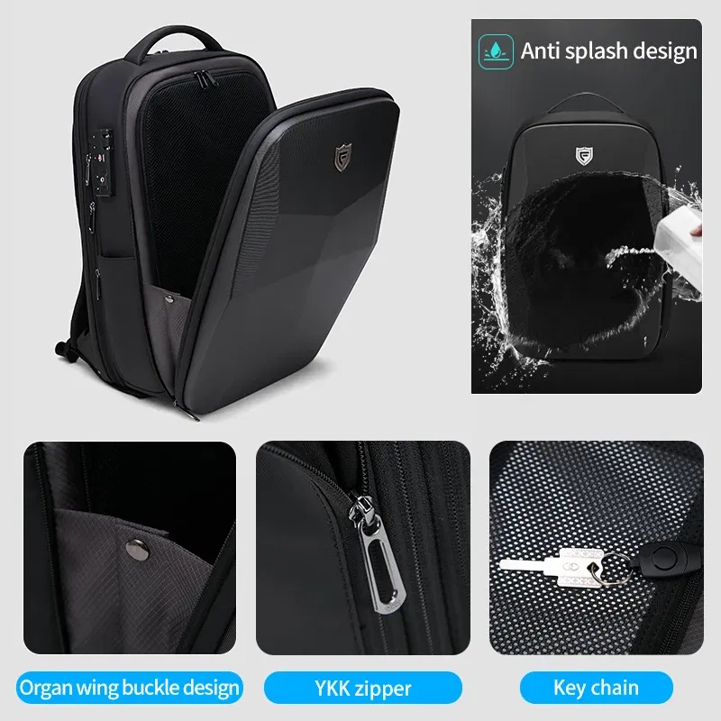 Fenruien Multifunction Men's Backpack 17.3 Inch Laptop Backpacks Anti-Theft Waterproof Business Backpacks Travel Bags 2025 New