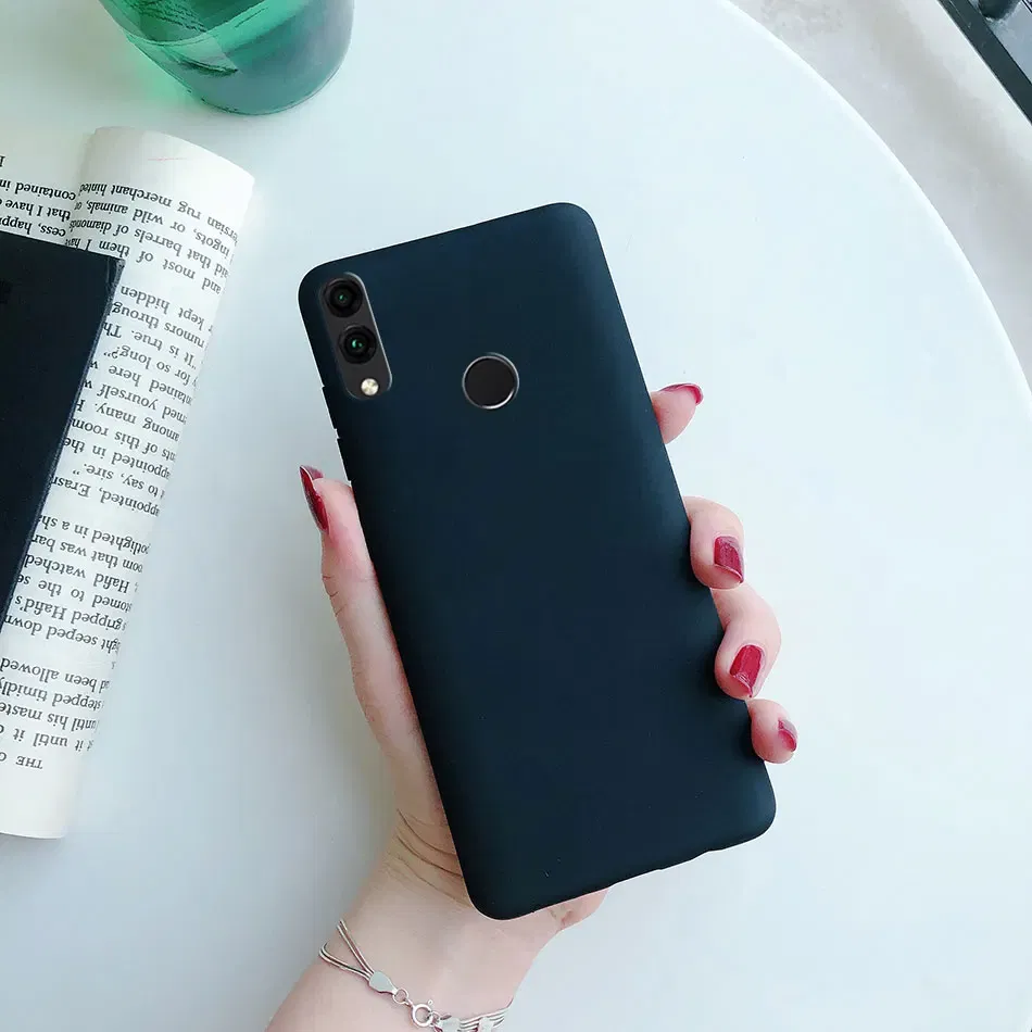 Color: Blue, Material: Microfiber - Matte Soft Fundas for Huawei Honor 8X 8A 8C 8S 9 9A 9X 9C 9S 10 10X 20 lite 20S Mate 10 20 lite Mate 20 Pro Silicone Phone Cases