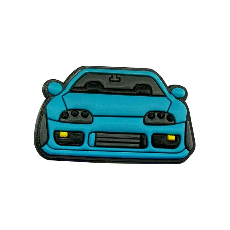 Color: Red - 1pcs Clog Charms Cars Cool Roadster SUV PVC Clips Accessories Mini Classic Car Shoe Charms Turbine Clog Pin Kids Gift