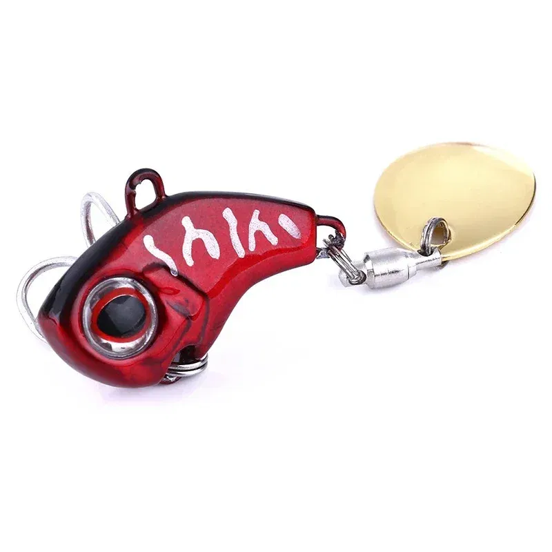 Color: Yellow, Size: 55mm, Ships From: CHINA - 1Pcs Rotating Metal VIB vibration Bait Spinner Spoon Fishing Lures 8g/16g/21g Jigs Trout Wobbler Fishing Hard Baits Tackle Pesca