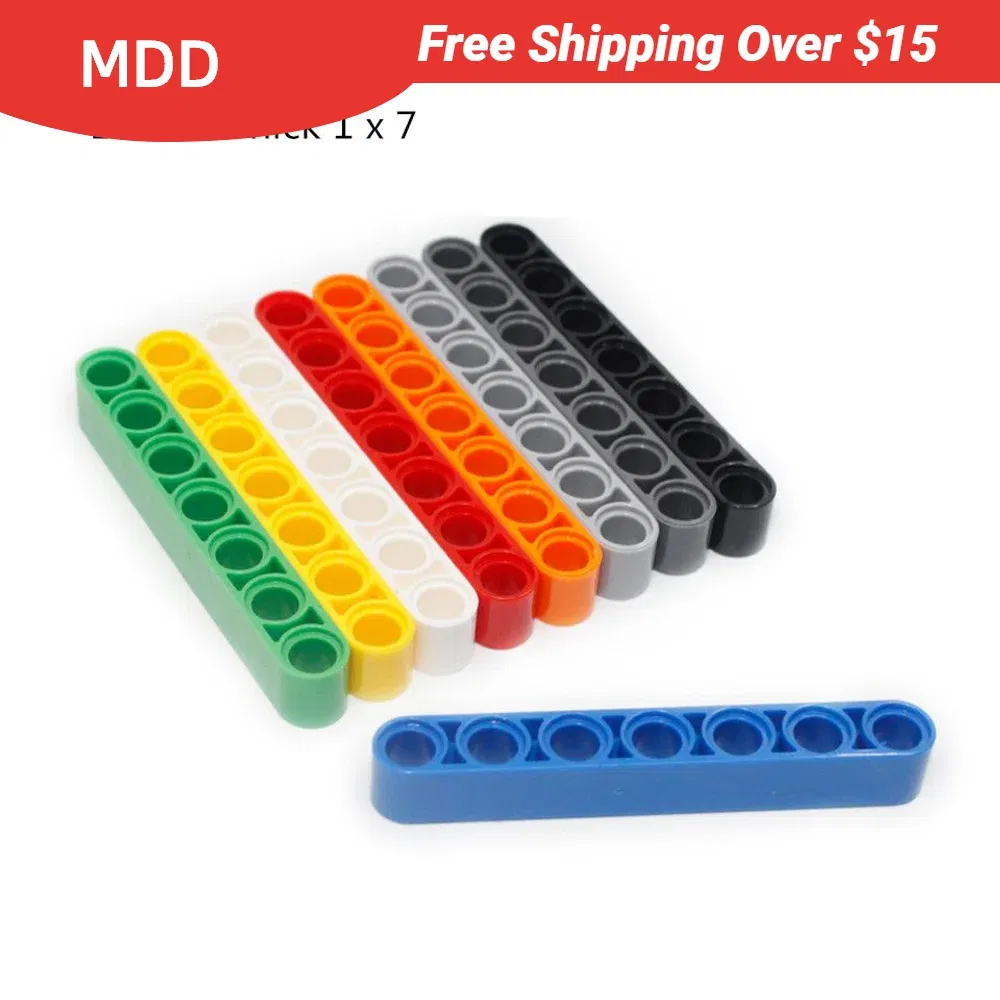 Color: Orange - 1 Pcs Buildings Blocks 32524 Liftarm Thick 1 x 7 Brick Collections Bulk Modular GBC Toy For High-Tech MOC Set
