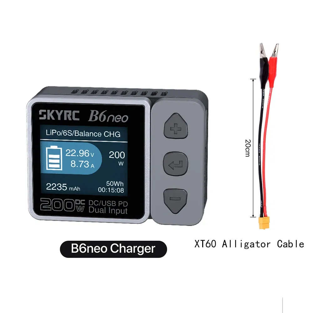 Color: Burgundy - 2023 NEW SkyRC B6 Neo Smart Charger DC 200W PD 80W LiPo Battery Balance Discharger SK-100198 B6 Neo
