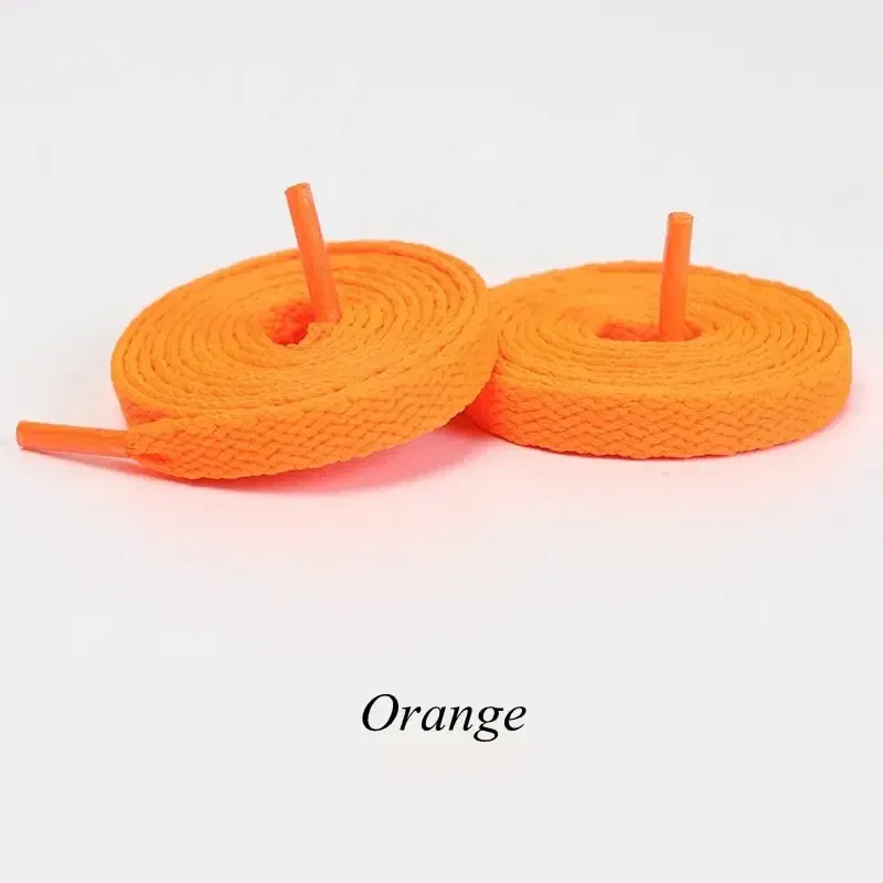 Color: Orange, Ships From: CHINA, Length: 140cm - 1pair Flat Shoelaces Classic Shoe Laces Fit Fashion Solid Sports Shoelace Casual Unisex Shoe Strings Shoe Accessories